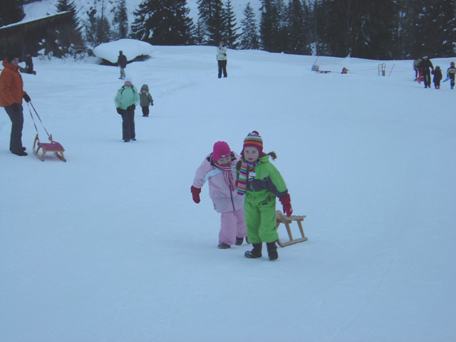 Auf der Rodelbahn