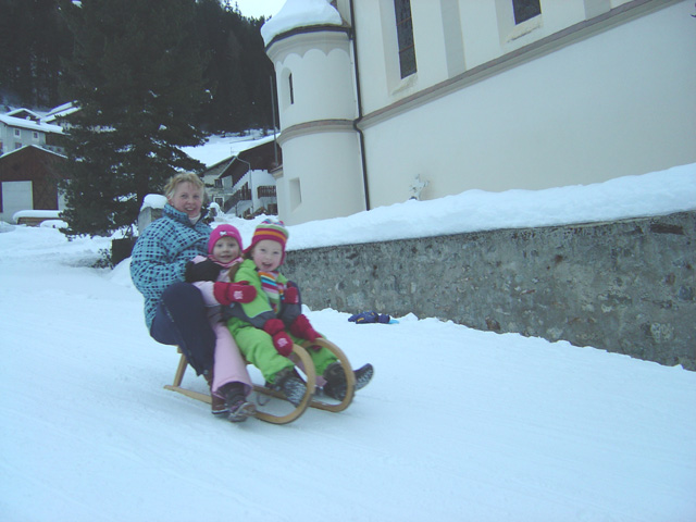 Auf der Rodelbahn