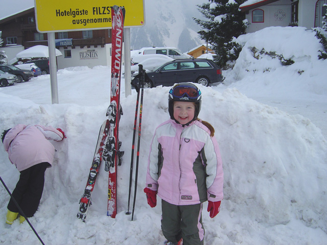 Warten auf den Skibus